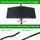 EV Charger Cable Protector Garage Door Pass Through, Design to Minimize Gaps, Soft Rubber, Heavy Duty, for All Tesla (Model 3/Y/X/S) and J1772 Mobile Chargers and Wall Connectors