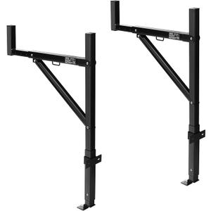 VEVOR Truck Rack, 19-34inch Extendable Truck Ladder Rack, 38.6"-43.6" Adjustable Height, 250 lbs Capacity Steel Ladder Rack for Truck, Heavy Duty Truck Bed Rack for Kayak, Surfboard, Lumber, Ladder