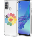 Case for Oppo A16 A16S A54S, Floral Pattern Transparent Soft TPU Phone Case, Air Cushion Shockproof Bumper, Protective Phone Cover for Oppo A16, Floral Bear