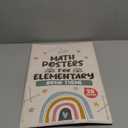 Decorably 20 Boho 5th Grade Math Posters for Classroom, 11x17in Matte-Laminated Educational Math Posters 4th Grade Decor - Classroom, Bulletin Boards, Home Study Room