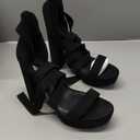 DREAM PAIRS High Heels Chunky Block Platform Heels for Women Strappy Gladiator Sexy Open Toe Heels Dressy Pumps Sandals (8.5, Black)