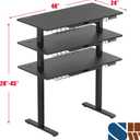 SHW 48-Inch Electric Height Adjustable Standing Desk with Drawer, Memory Preset and Cable Management Tray, Black