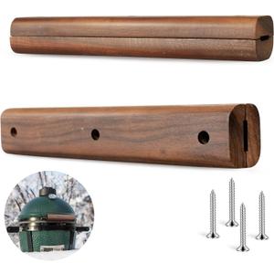 Wooden Handle Replacement, Green Egg Accessories, Compatible with X-Large and XX-Large Sizes, Includes Screws. (9" Walnut)