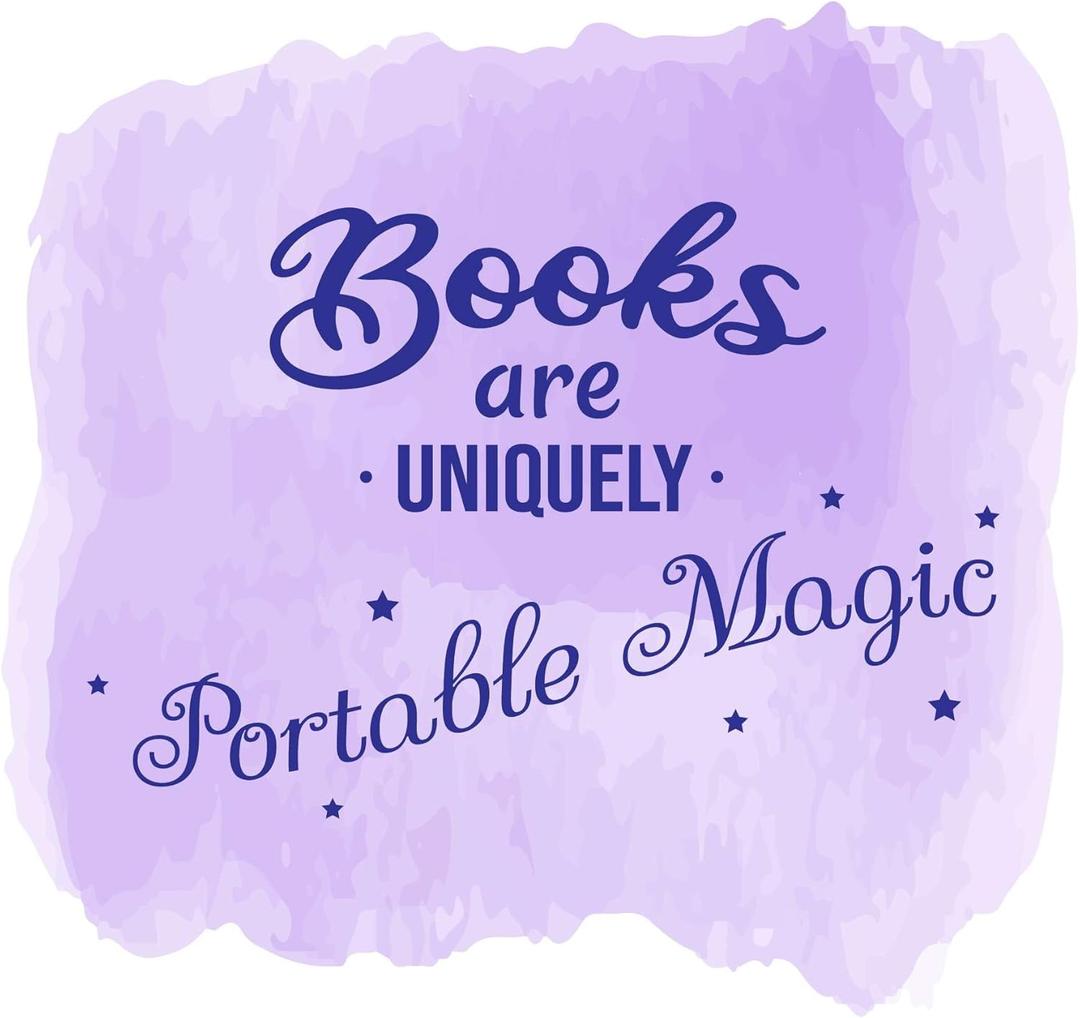 Family Books are Uniquely Portable Magic Happiness Quote Wall Decal Decoration Book Lover Quotes Beautiful Stars Sky Night Time Stars Lasts Years and Easily Removable - Size: 40 in(W) x 36 in(H)