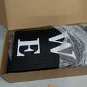 Perfnique Welcome sign for front porch standing, 47 x 7.9 Inch Wooden Leaner Sign with 10 Interchangeable Designed Icons, Seasonal Decor for Spring Easter Fall Christmas(Black)