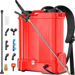 Battery Powered Backpack Sprayer for Milwaukee M18 Battery, 5.3 Gallon, 100 PSI Electric Weed Sprayer, Yard Graden Sprayer with Telescopic Wand, 7 Nozzles, Backpack Sprayer 18v (Battery Not Included)