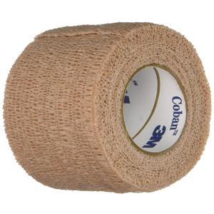 3M Coban Self-Adherent Wrap, Self Adherent Wrap Used to Secure Dressings and Other Devices, Compress or Protect Wound Sites and Immobilize Injuries, Tan, 2" x 5 yds, Each (1 Count (Pack of 1))