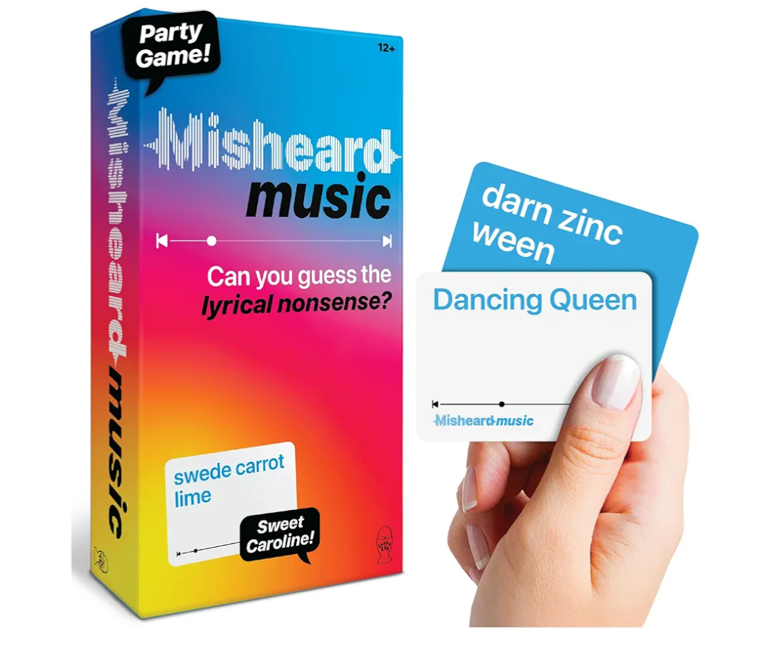 Lucky Egg The Original Misheard Music – Guess The Song or Artist with 500 Lyrical Nonsense Cards – Hilarious Music Games for Adults & Teens – Fun Family Card Games for Karaoke & Party Entertainment