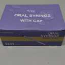 50 Pcs 1ml Syringes with Caps Oral Dispenser Individually Sterile Warpped for Medicine Dropper, Colostrum Collect Feeding Pets, Liquid