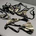 popiv Women's Sexy Lingerie Set with Garter Belt Matching Bra and Panty Lingeries Sets 4 Piece (S)