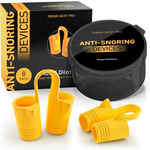 Anti Snoring Nose Vents  Nasal Dilators for Snore Relief & Better Sleep  Comfortable Silicone Snore Stopper  Anti Snoring Devices for Men & Women  8 Pack + Travel Case