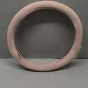 14 inch Steering Wheel Cover for Prius Civic, Nappa Microfiber Leather Non-Slip Breathable Fabric, Warm in Winter and Cool in Summer, Pink Small 13.5 inch to 14 inch