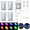 2026 Upgraded 11LEDs Wireless LED Strobe Lights, Ultra Bright 8 Colors Aircraft Strobe Lights with Remote, IP65 Waterproof Anti-Collision Warning Light for Motorcycle Bike Car Drone RV - 4PCS, Not the Full Set