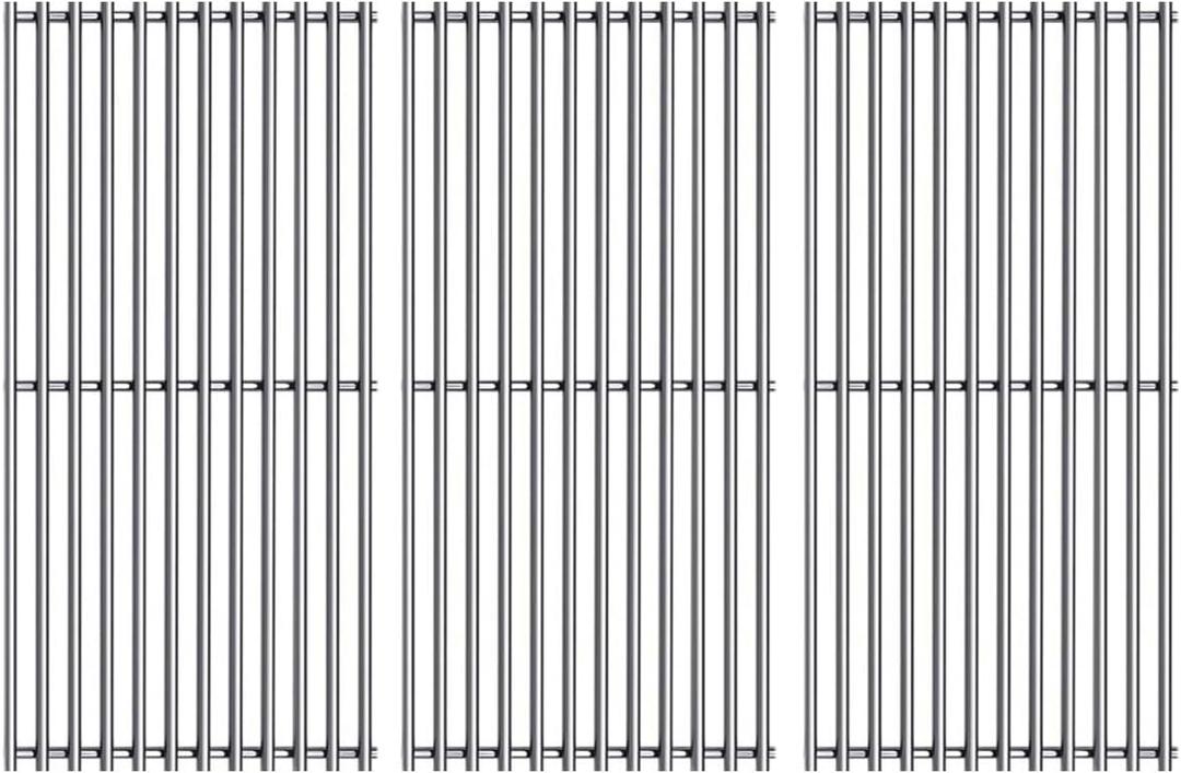 S6599C (3-Pack) 18 1/8 inch Stainless Steel Cooking Grid Grates Replacement for Select Gas Grill Models by Charbroil 463224912, 463231711, 463247209, 463247310, 463247512, 463248208, 463262812