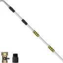 SISUPASSIE 24FT Reach Gutter Cleaning Tools from Ground, Telescopic Rain Gutter Cleaners Tool with Quick Connect Adapter and Heavy Duty Wand for 2nd Story House