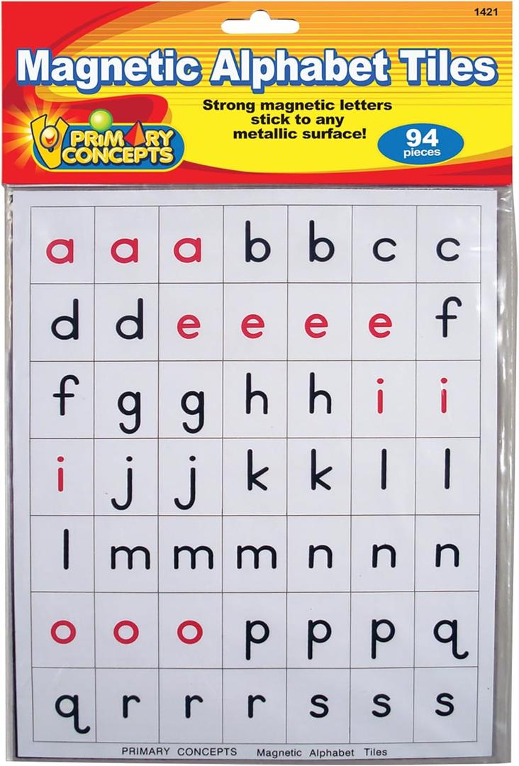 Primary Concepts AA1421 Magnetic Alphabet Tiles for Grades K-3
