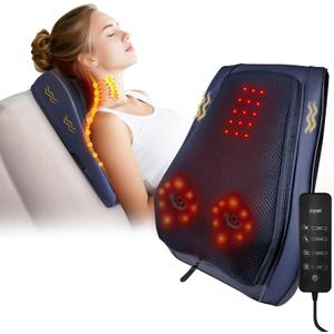 Joyset Back Massager for Back Pain Deep Tissue, Shiatsu Lower Back Neck Massager with Heat, 3D Kneading Massage Pillow for Neck Shoulder Legs, Gifts for Mom, Dad, Women (Blue)