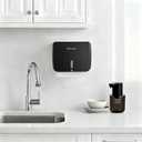 Paper Towel Dispenser Wall Mount - No-Drill Adhesive Multifold Paper Towel Dispenser for RV Bathrooms, Guest Suites & Compact Kitchens, Locking Commercial Design