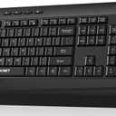 TECKNET Ergonomic Wireless Keyboard for Laptop, 2.4G USB Silent Computer Keyboard with Comfortable Palm Rest & Adjustable Feet Stand for Desktop, PC, Notebook, Surface and Windows, Full Size Layout (Black)