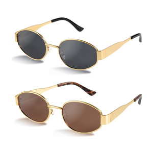 livho 2025 Trendy Oval Sunglasses - Stylish Polarized Shades for Everyday - Retro Metal Frames
