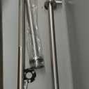 Toilet Support Rail 31.3X 31.5 Inch, Munzong Anti-Slip Satin Brushed Nickel Handicap Grab Bar for Bathroom, Stainless Steel Knurled Safety handrails with Leg for Elderly Disabled Pregnant-1.25Tube