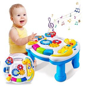 JUEJIAZKIY Music Baby Activity Center Toy 12-18 Months Activity Table Baby Toys 12 to 18 Months Early Learning 12 Month Old Toddlers Christmas Birthday Gifts for 1 2 3 Year Old Infant Kids
