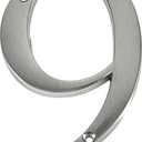 Distinctions by Hillman 843329 4-Inch Brushed Nickel Flush-Mount House Number 9 3 Pack