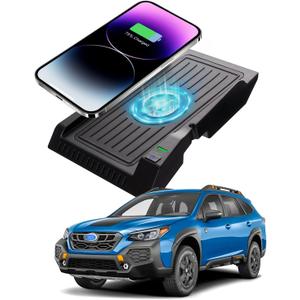 CarQiWireless Wireless Charger for 2024 2023 2022 2021 2020 2025 Subaru Outback Accessories,Automotive Center Console Organizer Wireless Charging Pad for 2024 Subaru Outback Wilderness Accessories