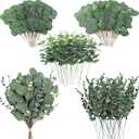 Crowye 90 Pcs 4 Kinds Mixed Artificial Floral Greenery Eucalyptus Leaves Stems Silver Dollar Leaves Spray Fake Plants for Wedding Vase Floral Bouquet Centerpieces Flowers Arrangement Decor