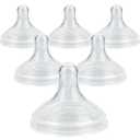 Silicone Nipple for Dr.Brown's Wide-Nick Baby Bottles,Level 2 Nipples, Medium Flow, 3m+, 6 Count