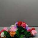 Tigeen 7 Bundles Marigold Flowers Bulk Day of The Dead Artificial Faux Flower with Stem Dia De Los Muertos Decorations for Halloween Diwali Garland Wreath Wedding Party Home(Colorful)