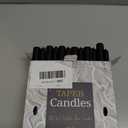 36-Pack 10-Inch Black Taper Candles - Drip-Free Unscented, Long Burning for Dinner Parties, Halloween, Home Decor, Spells & Rituals, Meditation, Prayer (25.4 cm)
