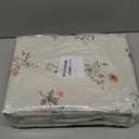 Boho Floral 100% Blackout Curtains 63 Inch Length 2 Panels Set, Linen Texture Farmhouse Curtains Beige Tassel for Living Room Bedroom Vintage Rustic Patterned Printed Western Rod Pocket