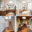 1PACK LED Flush Mount Ceiling Light Fixture, 3000K-4000K-6500K & 100W Equivalent Modern Kitchen Ceiling Lamp 24W 3200Lm 12 Inch Closet Round Surface for Bathroom Laundry Bedroom Hallway (White)