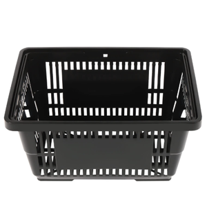 Black Basket 21L Black Shopping Basket Portable Grocery Basket Large Storage Capacity