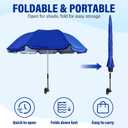Hsei Kayak Sunshade Umbrella with Adjustable Clip Kayak Shade Canopy UV Protective Adjustable Umbrella with Universal Clamp Boat Canoe Sun Shade for Kayaking Canoeing Fishing Sunburn Protection