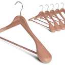 StorageWorks Red Cedar Wood Hangers 6 Pack, Extra Wide Shoulder Wooden Hanger for for Suits, Coats, Jackets, Pants