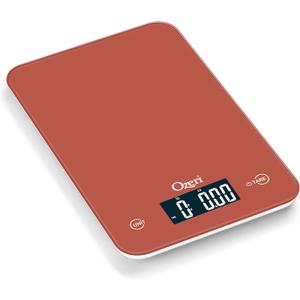 Ozeri Touch Professional Digital Kitchen Scale (12 lbs Edition) in Tempered Glass (Burnt Ochre)