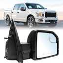 Passenger Side Mirror Replacement Fit for 2015-2020 Ford F150 Accessories,Right Side Mirror Assembly,Electric Glass,Manual Collapse,Without Signal Light,Non Heated (3Pins) Replaces:FL3Z17682AK