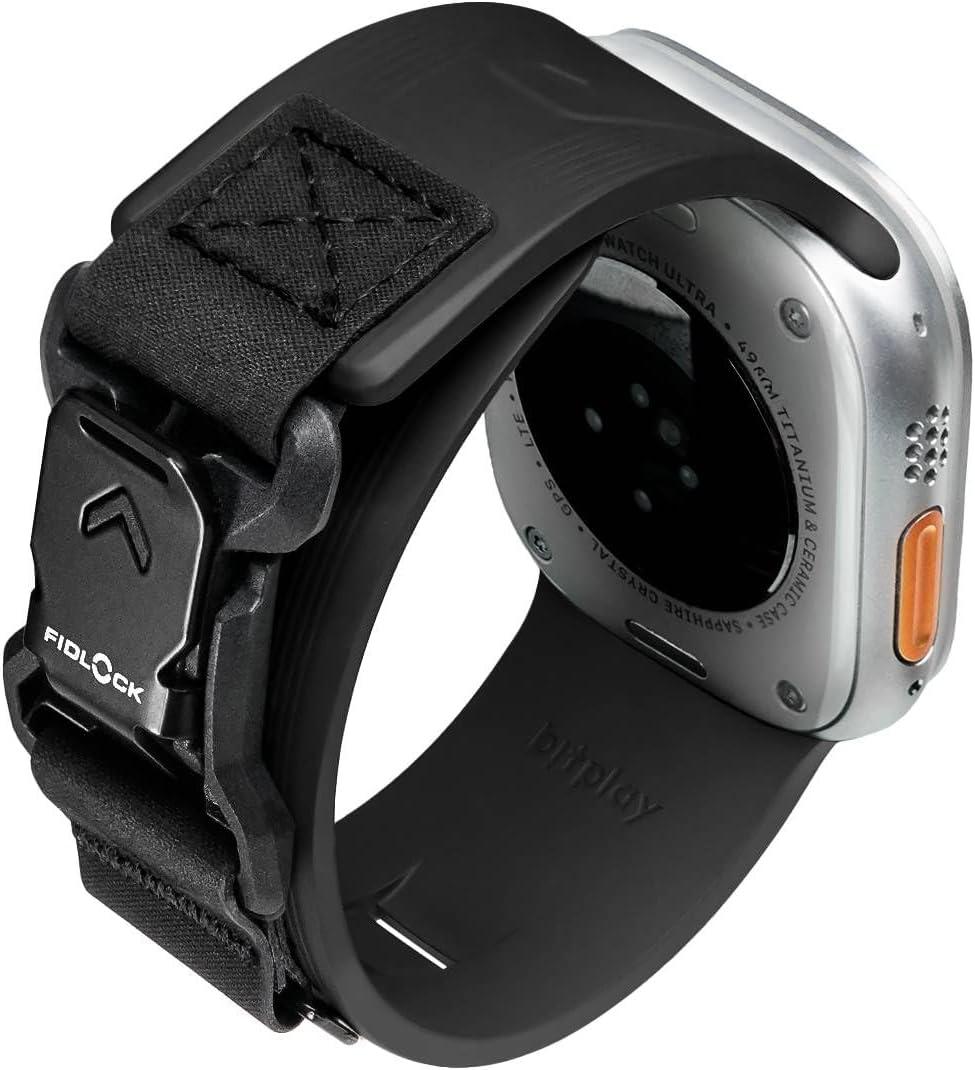 bitplay Waterproof FKM Rubber Apple Watch Band with Fidlock Quick Release Magnetic Buckle, Fluororubber Strap for iWatch Ultra 2/ Ultra/Series 11-4/SE/49mm/45mm/44mm