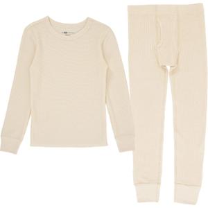 Fruit of the Loom boys Premium Thermal Waffle Underwear Set (10-12, Natural)