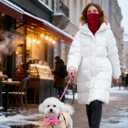 Double-layer Thick Fleece Ski Neck Gaiter, Winter Scarf Face Mask for Men Women, Warmer Beanie for Big Heads (Burgundy)