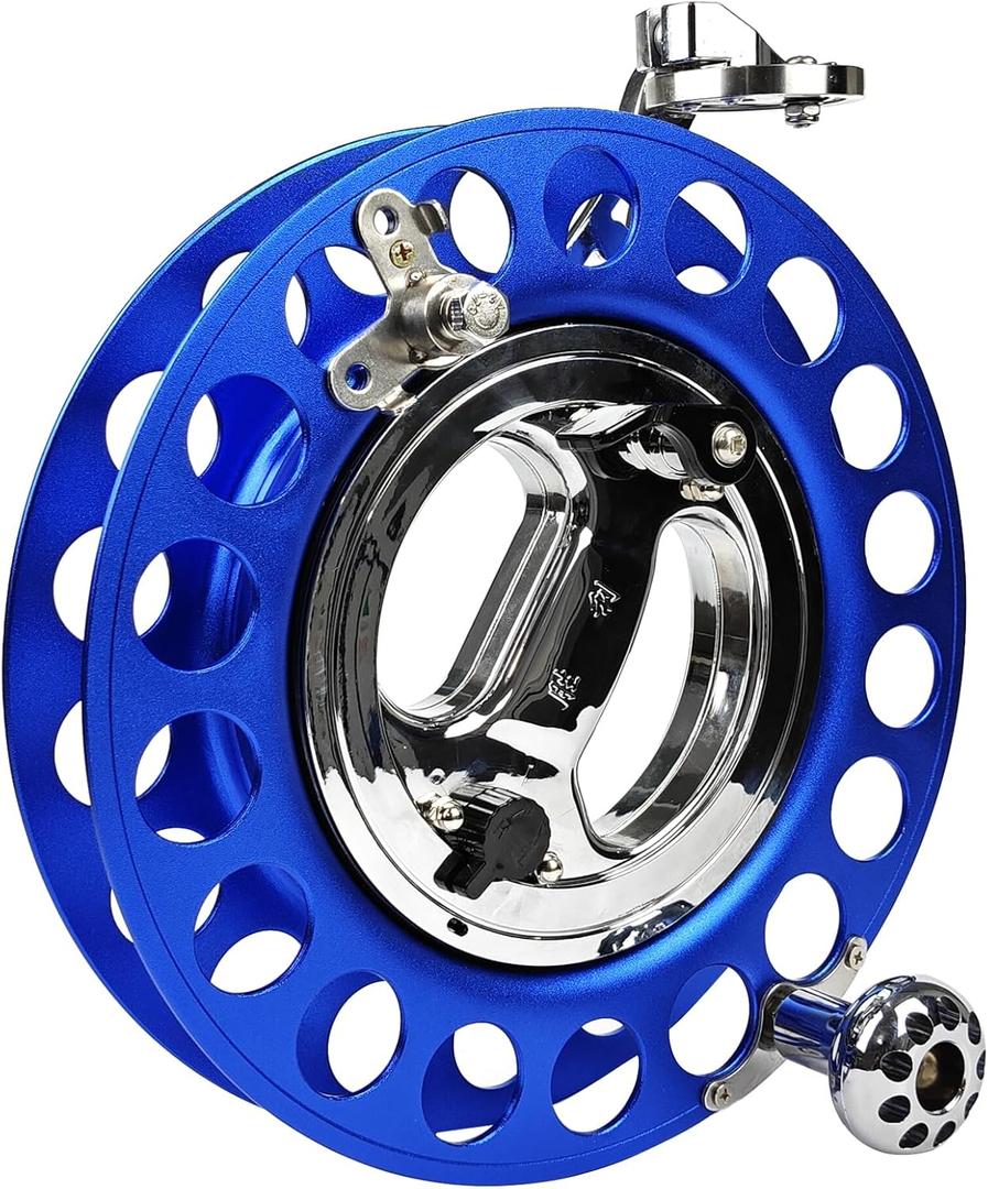 Simxkai 11-inch Professional Kite Winder with Brake, Heavy-Duty Metal Bearings, All-Directional Line Guide,for Adult Large Kite Flying(Blue)