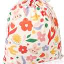 Baby Girl Gift Bags, Extra Large 24"x 20" | Premium Canvas Drawstring Gift Bags | Reusable Fabric |
 Perfect for Baby Shower, Birthday | Rabbit