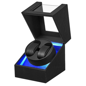 BEWISHOME Double Watch Winder 4 Modes for Automatic Watches,Quiet Motor LED