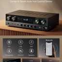 Donner Stereo Receivers Home Audio Amplifier, Premium 1000W Peak Power 4 Channel Amplifier with Bluetooth 5.0, USB, FM, 2 Mic-in, Echo, RCA, Optical/Coaxial Input for Home, Karaoke, Theater Speakers