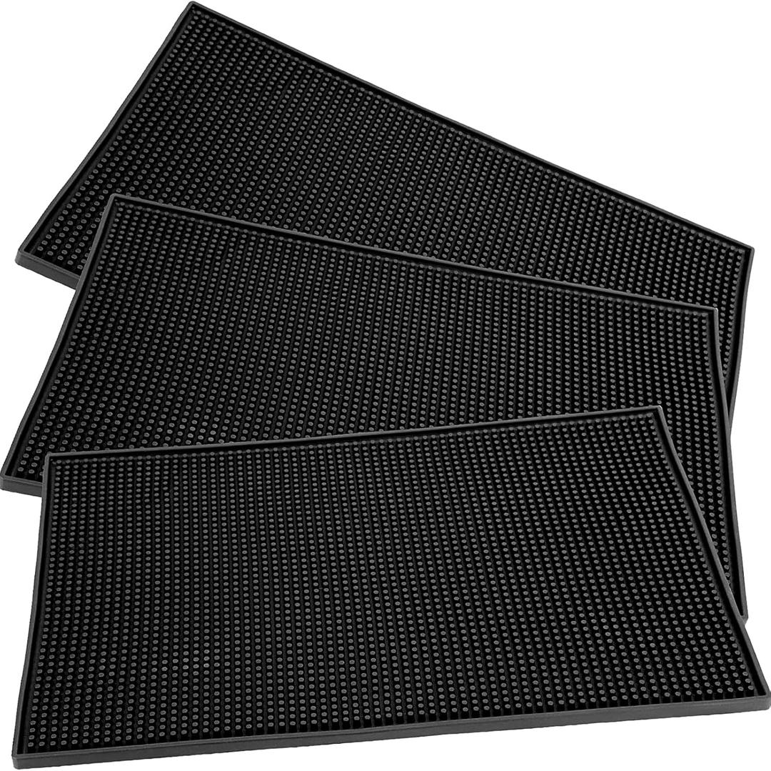 ZOENHOU 3 PCS 12 x 18 Inch Bar Mats, Non-Slip Heat Resistant Bar Service Spill Mat for Counter Top, Coffee, Bars, Restaurants