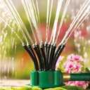 360  Adjustable Garden Waterer -12 Spray Heads, Wide Coverage Area, Easy Installation, Durable ABS Material,Lawn and Yard Sprinklers