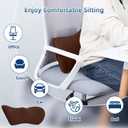 Lumbar Pillow, Memory Foam Lumbar Support Pillow for Office Chair and Car Seat, Ergonomic Streamline Back Pillow for Lower Back Pain Relief, Back Support Pillow for Sitting, Driving, Traveling