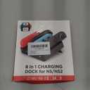 [Switch 2/1 Both] Controller Charger Dock, FYOUNG Charging Dock for Nintendo Switch 2 2025, 8 in 1 Portable Dual-Direction Magnetic Fast Charger Staion for JoyCon 2 Accessories with USB Type-C Cord